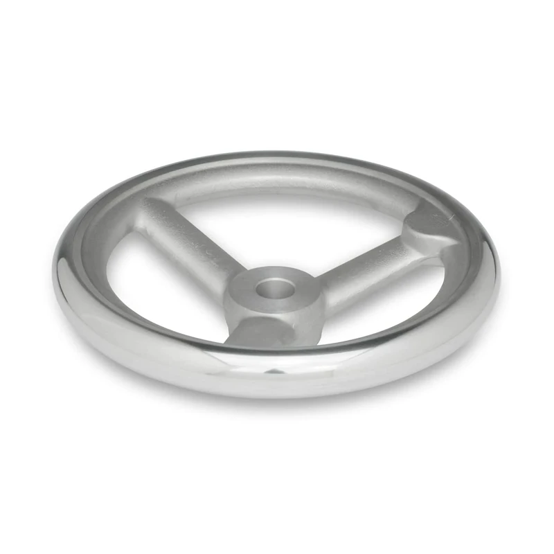 Ganter Normelemente | Aluminium Handwheel | DIN 950-AL-250-B26-A | Diameter d1: 250 mm; Bore D2: 26 mm