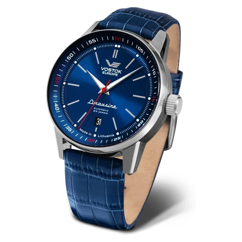 Vostok Europe Men Analog Automatic Watch with Stainless Steel Strap NH35-560A687