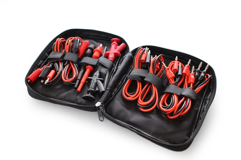 PeakTech 8201 Measuring Accessory Set for Laboratory Power Supply and Multimeter Measuring Tips, Electrical Terminals, Laboratory Cables with Banana Plug 4 mm, Crocodile Clips with Cable, Test Leads,