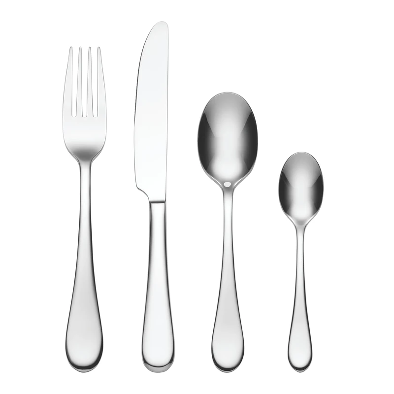 Oneida Icarus Cutlery Set for 4 - Stainless Steel Cutlery Set, Heavy Weight & Mirror Finish, Rust Resistant & Dishwasher Safe Flatware, Silver