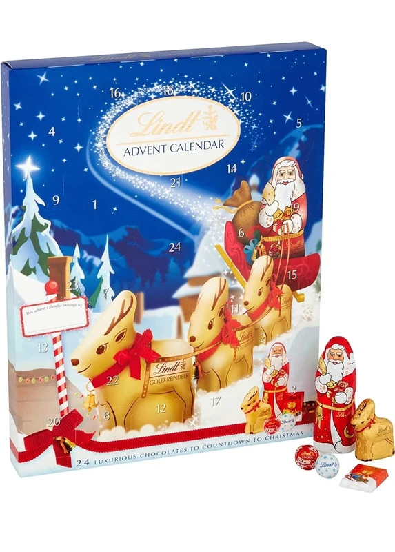 Chocolate Christmas Food Advent Calendar 2025 160g, 24 Pieces Including Reindeer, Santa, Christmas Food Gift