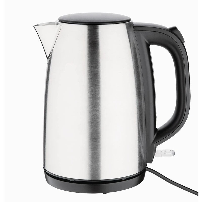 Caterlite Stainless Steel Kettle 1.7 litres - Fast Boil, Boil Dry Safety, Auto Switch Off, Hotel Room Restaurant Café Water Heating Boiling Appliance