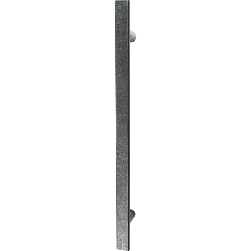 HALCÖ Flat Push Handle, Front Door Handle, Length 1200 mm, Bar Handle for Wooden and Glass Doors, Galvanised Steel, Black