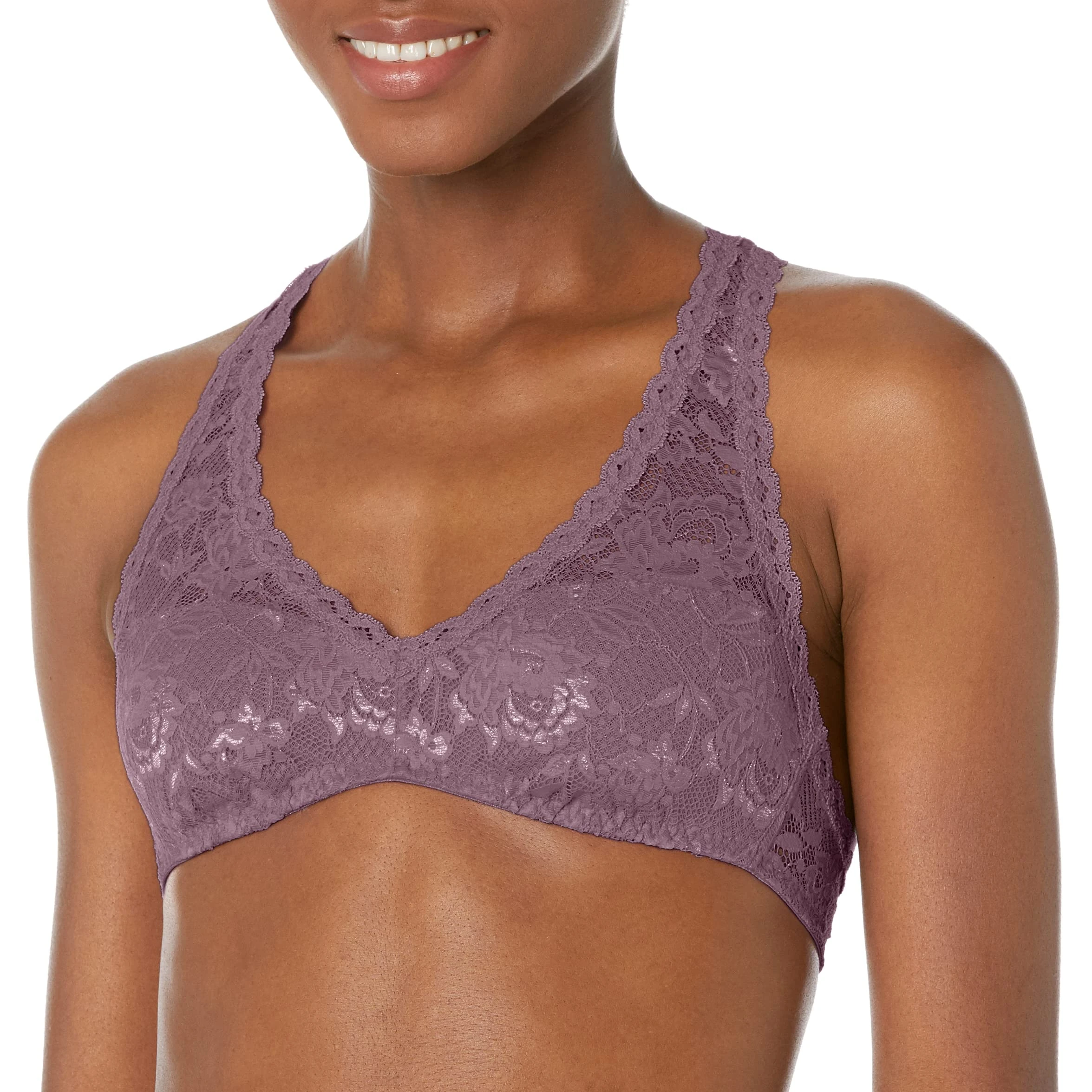 Cosabella Women's Say Never Racie Racerback Bralette Plunge Bra, Opaque, Himalayan Sky, XL