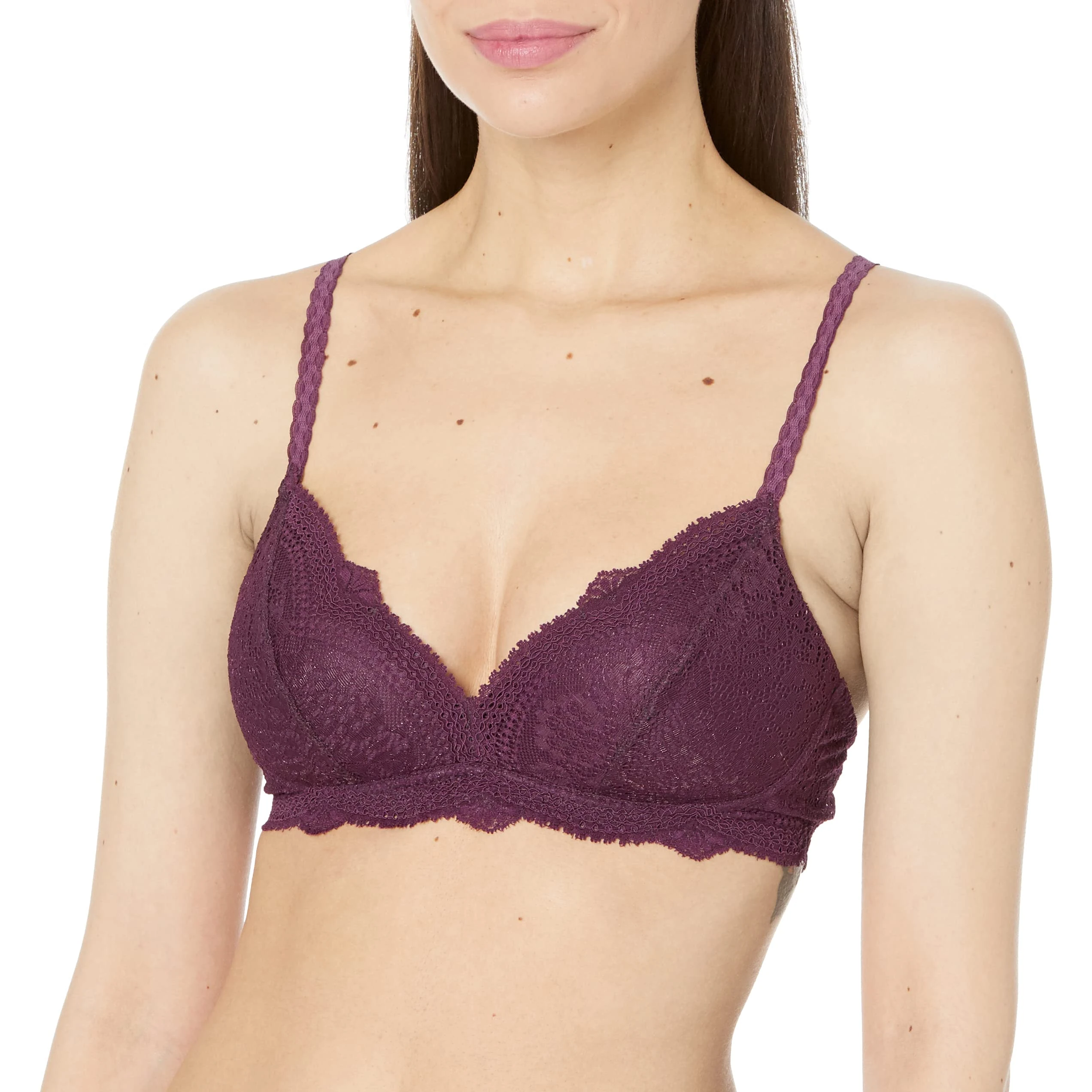 Cosabella Women's Forte Travel Padded Petite Bralette Bra, Burgundy, XX-Small-Large