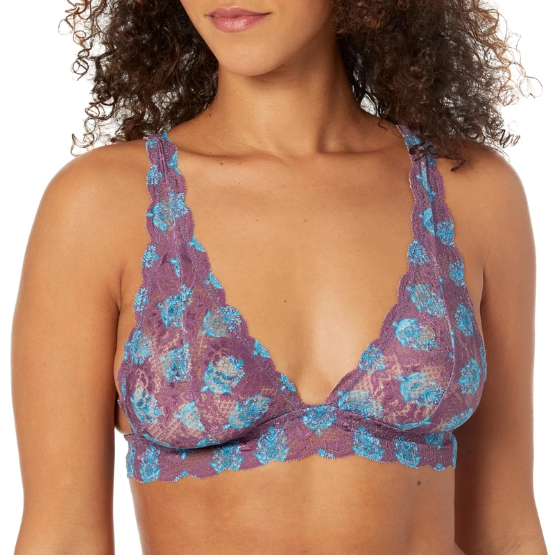 Cosabella Women's Say Never Printed Tall Triangle Bralette Bra, Himalayan Sky, M