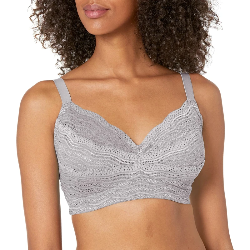 Cosabella Women's Dolce Curvy Bralette Bra, Opaque, Varanasi Gray, M
