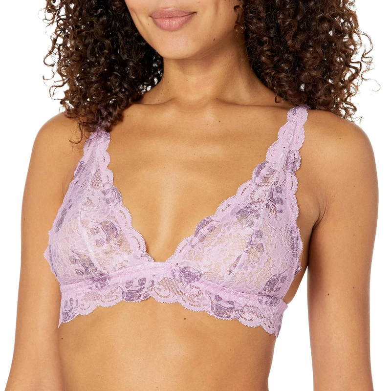 Cosabella Women's Say Never Printed Tall Triangle Bralette Bra, Opaque, Neela Flower Elephant, M