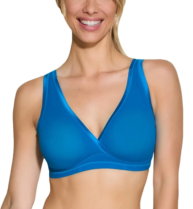 Cosabella Women's Soire Confidence Curvy Bralette Bra, Sheer, Udaipur Blue, XL