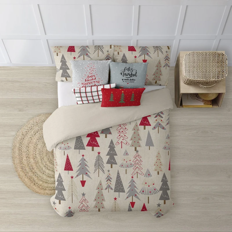 BELUM | Velvet Duvet Cover with Buttons Merry Christmas 31 200 x 200 cm - Image 1