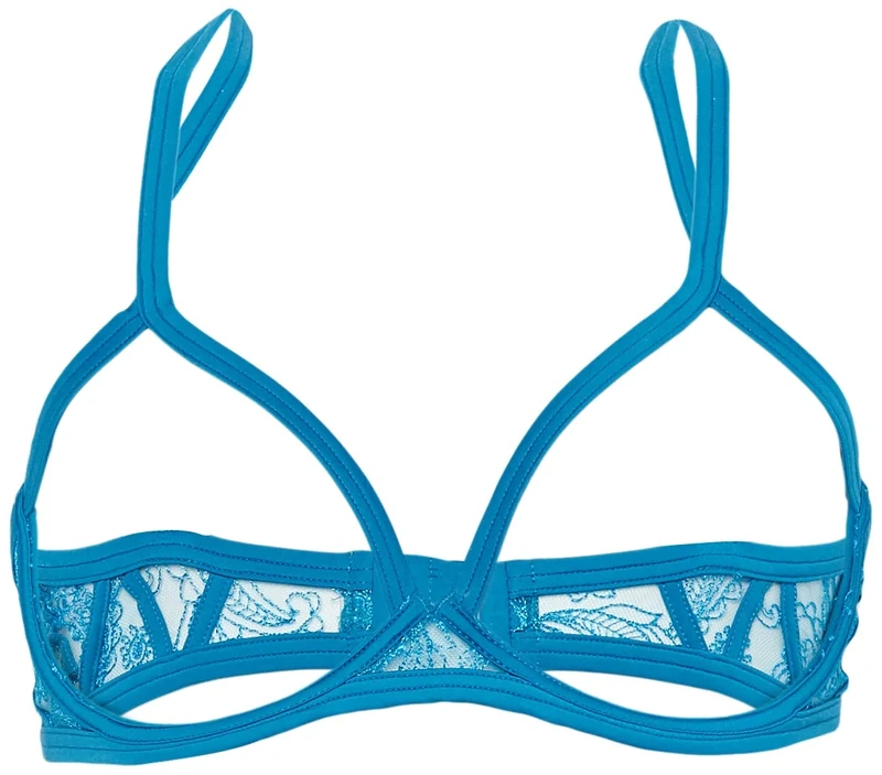 Cosabella Women's Sardegna Embroidery Open Cup Bra, Paisley, 34C