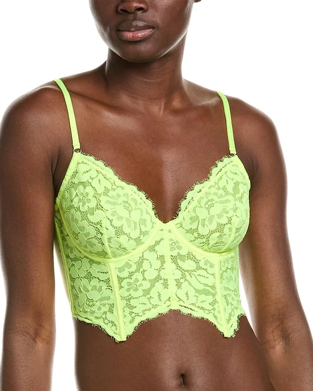 Cosabella Women's Magnolia Longline Underwire Bra, Neon Yellow, 32D