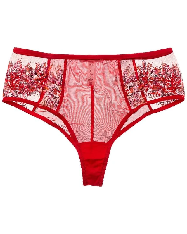 Cosabella Women's Maasai Boyshort, Mystic Red, XL