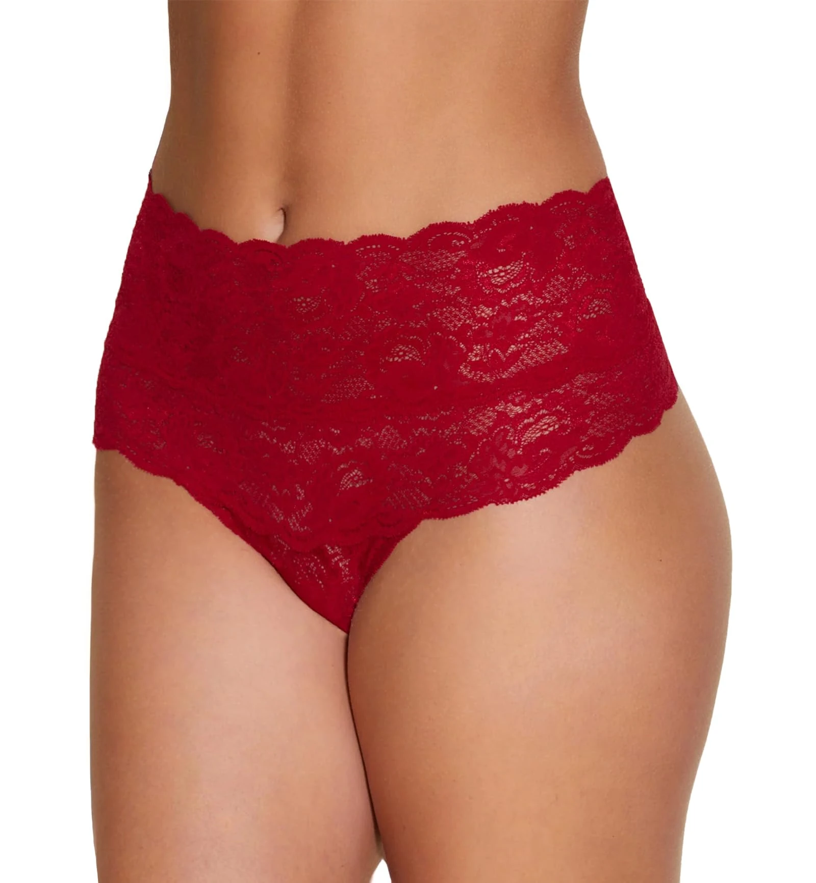 Cosabella Women's Never Say Never High Rise Thong, Sindoor Red, S-M