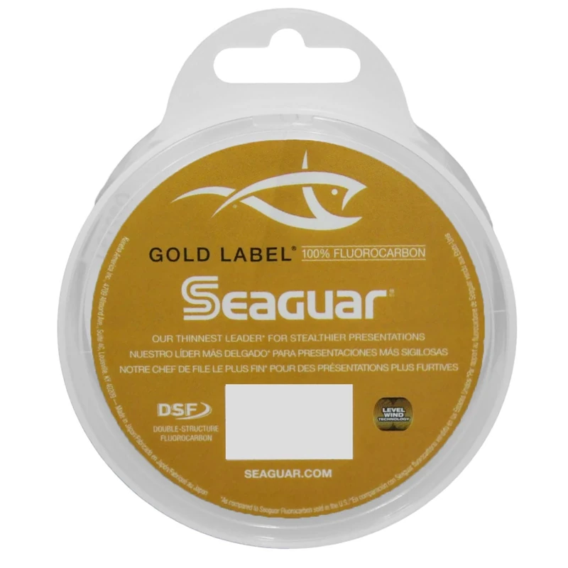 Seaguar Gold Label 100% Fluorocarbon Fishing Line leader, 80lb Break Strength, 50yds, Clear - 80GL50
