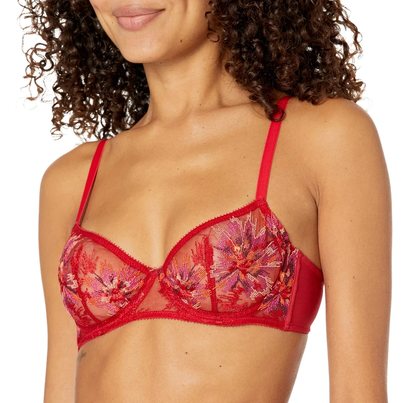 Cosabella Women's Maasai Balconette Bra, Mystic Red, 32E
