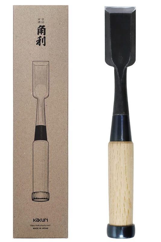 KAKURI Japanese Wood Chisel for Woodworking 1-1/4" (30mm), Made in Japan, Professional Oire Nomi, White Steel No.2 Blade, White Oak Handle