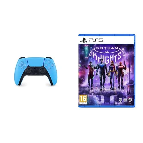 DualSense Starlight Blue Wireless Controller (PS5) + Gotham Knights (PS5)
