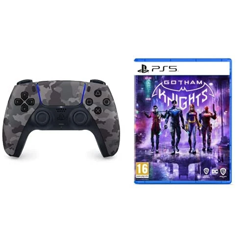 PlayStation 5 DualSense Wireless Controller - Grey Camo + Gotham Knights (PS5)
