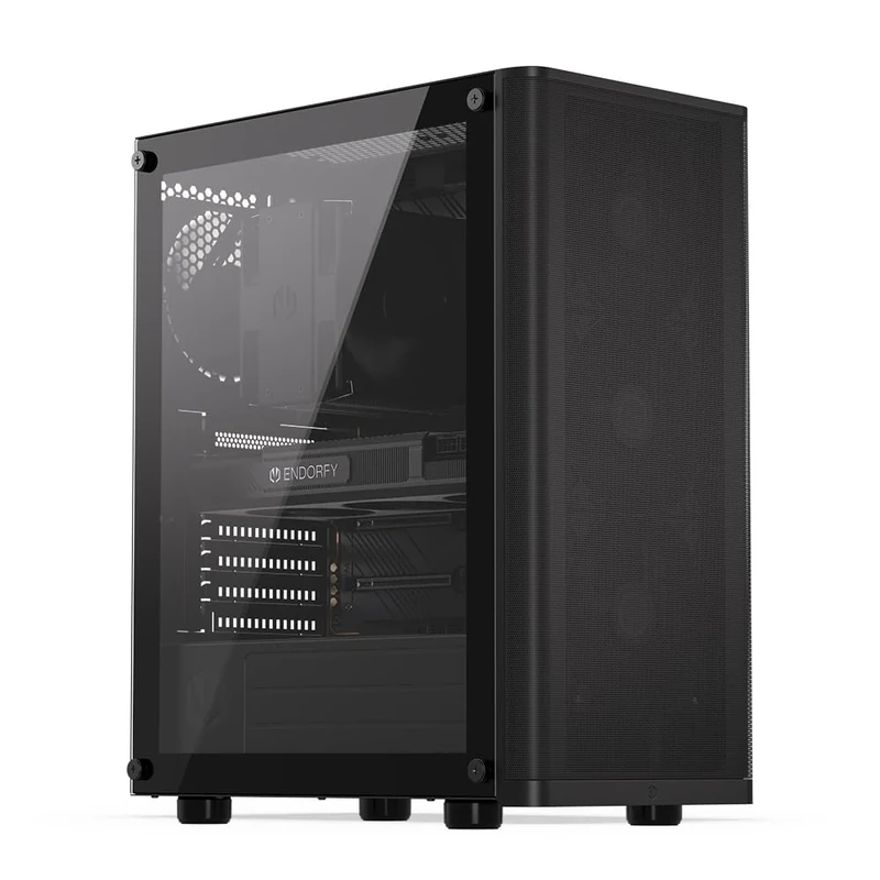 ENDORFY Ventum 200 Air, ATX case, 4x 120mm fans included, Tempered glass side, Mesh front panel, Wide cooling compatibility, Compact form factor