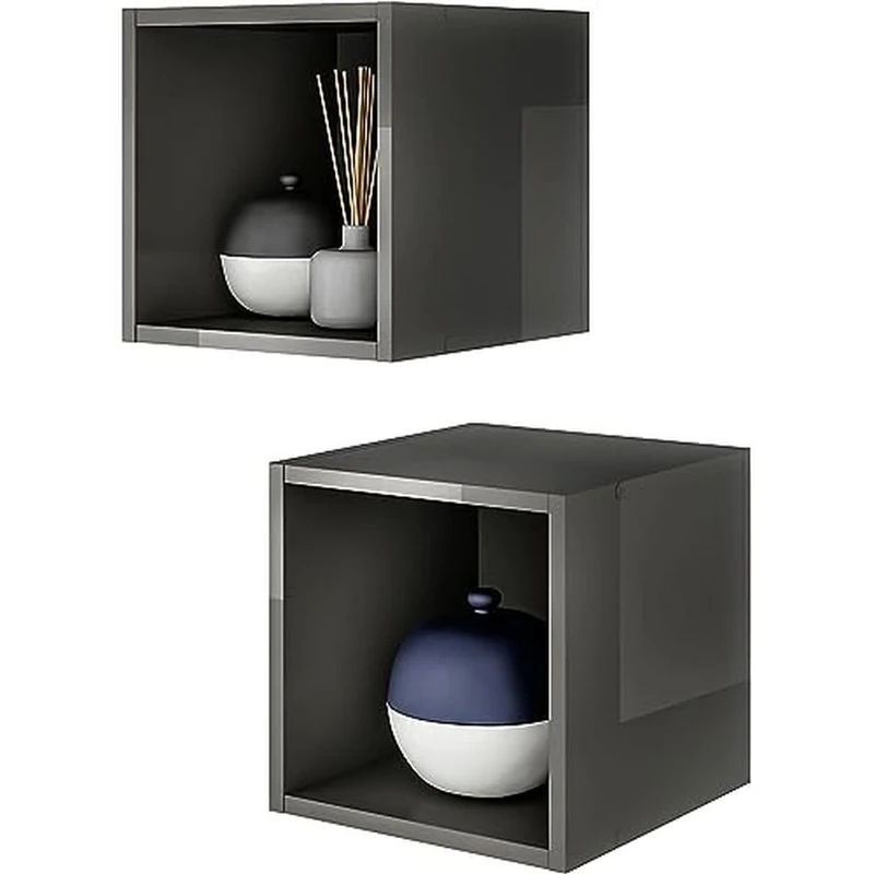 LC Spa Pair of Day Compartments Glossy Grey, Double, Small - Image 1