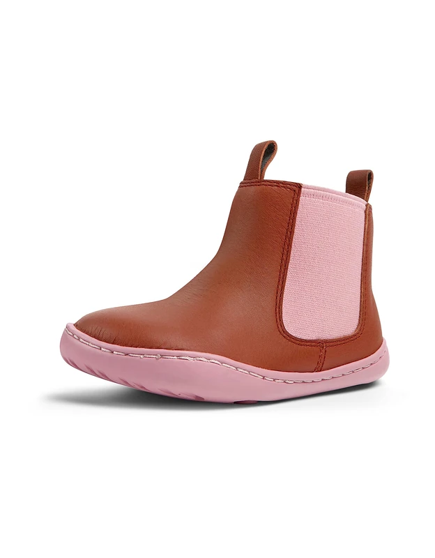 Camper Peu Cami First Walkers, Chelsea Boot, Medium Red,