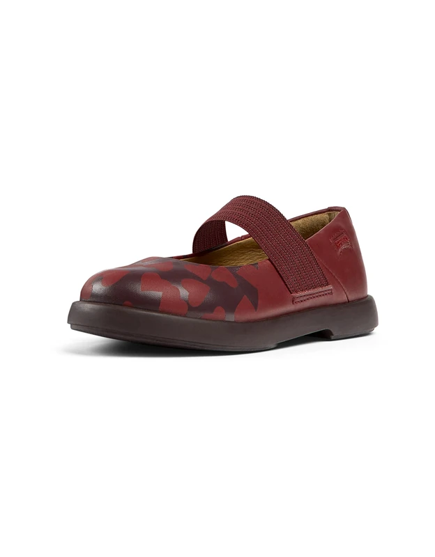 Camper Boy's Girl's Duet Kids K800550 Ballet Flat, Burgundy, 7.5 UK Child
