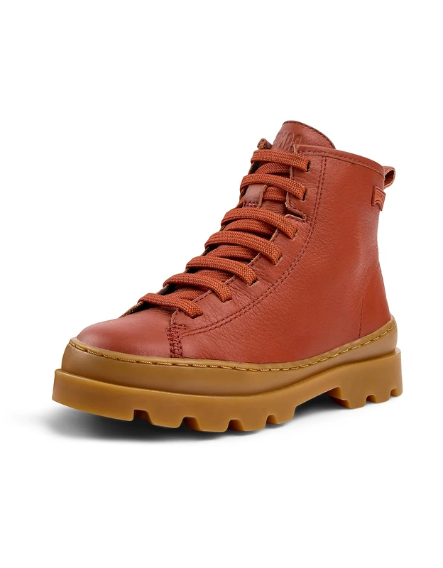 Camper Unisex Children's Brutus K900179Lace Up Bootie, Red 018, 9.5 UK