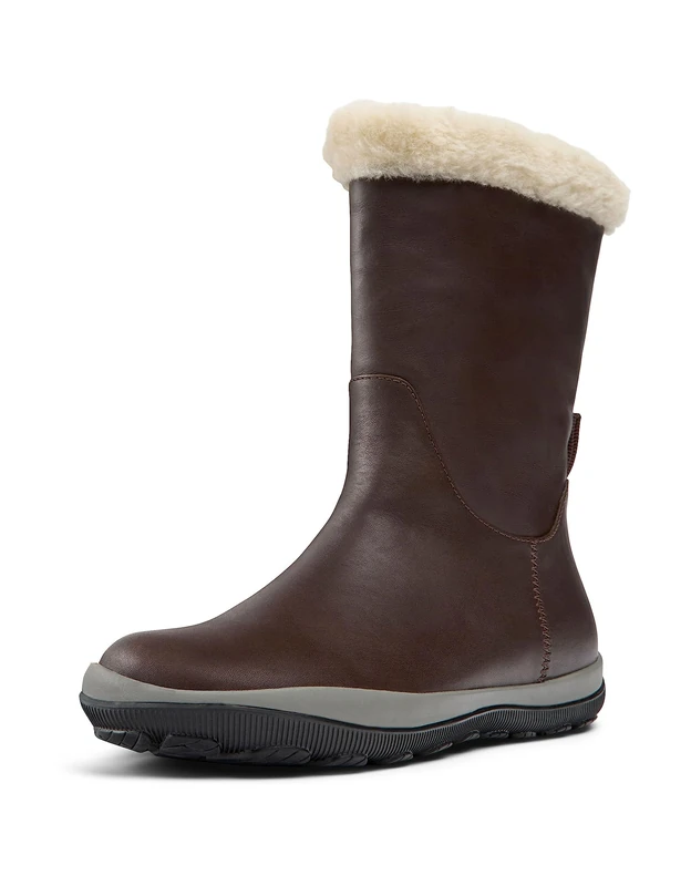 Camper Women's Peu Pista Gm K400649 Mid Calf Boot, Dark Brown, 3 UK