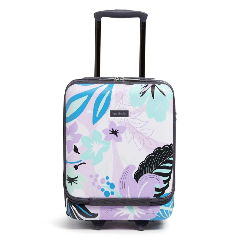 Vera Bradley Women's Hardside Underseat Rolling Suitcase Luggage, Island Floral Purple, One Size - Image 1