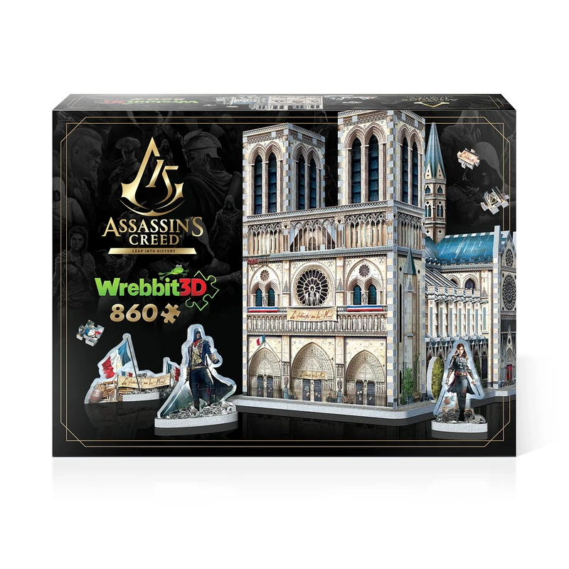 Wrebbit | Assassin's Creed Unity: Notre-Dame - 860 -Piece | 3D Jigsaw Puzzle | Ages 14+ | - Image 1