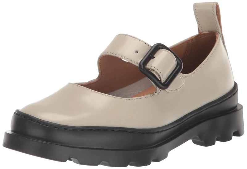 Camper Women's Brutus K201433 Mary Jane Flat, Grey 005, 8 UK
