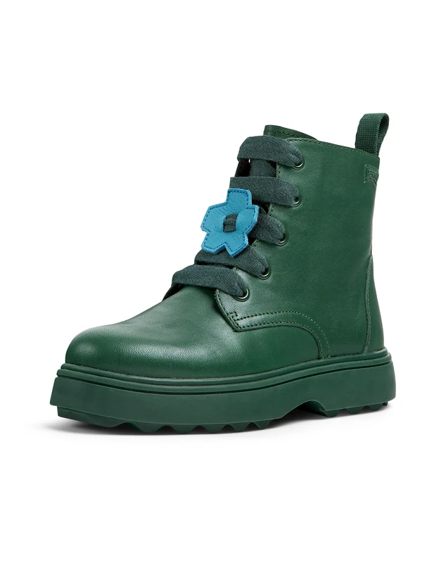 Camper Girls Norte Kids K900150 Ankle Boot, Green 015 Tws, 11 UK Child