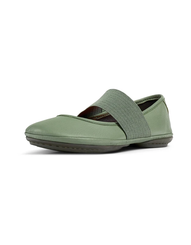 Camper Women's Right Nina Ballet Flats, Green 241, 4 UK