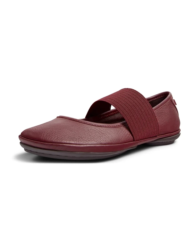 Camper Women's Right Nina 21595 Mary Jane Flat, Burgundy 231, 2/2.5 UK