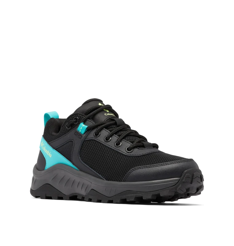Columbia Women's Trailstorm Ascend WP waterproof low rise hiking shoes, Black (Black x Bright Aqua), 7 UK