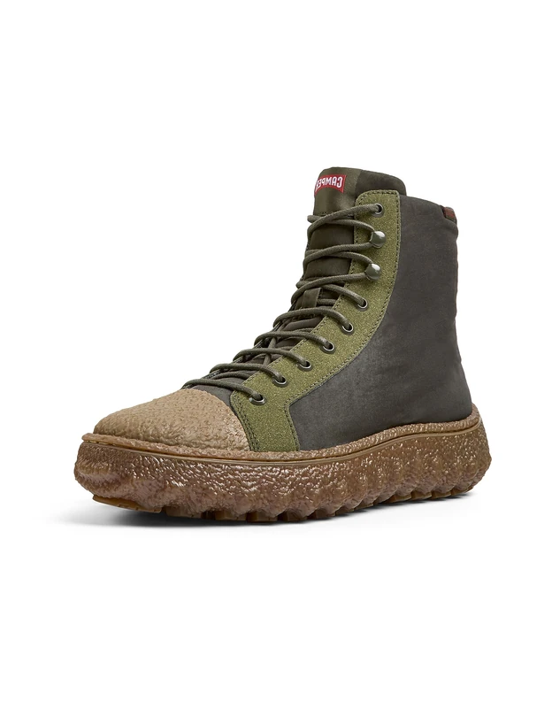 Camper Men's Ground Ankle Boot, Green 016, 8 UK