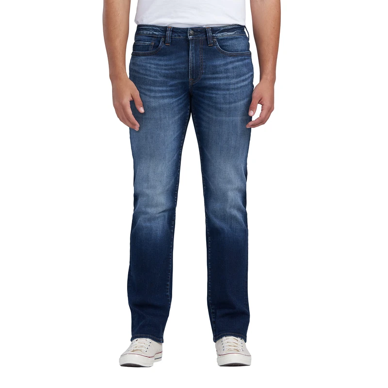 Buffalo David Bitton Men's Relaxed Straight Driven Jeans-Legacy, Crinkled Mid Blue, 38W x 32L