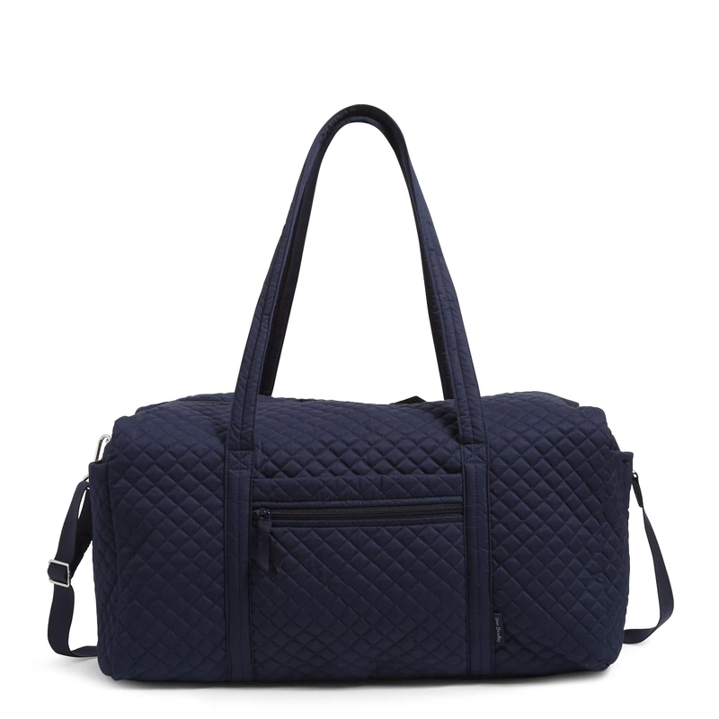 Vera Bradley Women's Cotton Large Travel Duffel Bag, True Navy, One Size, True Navy, One Size