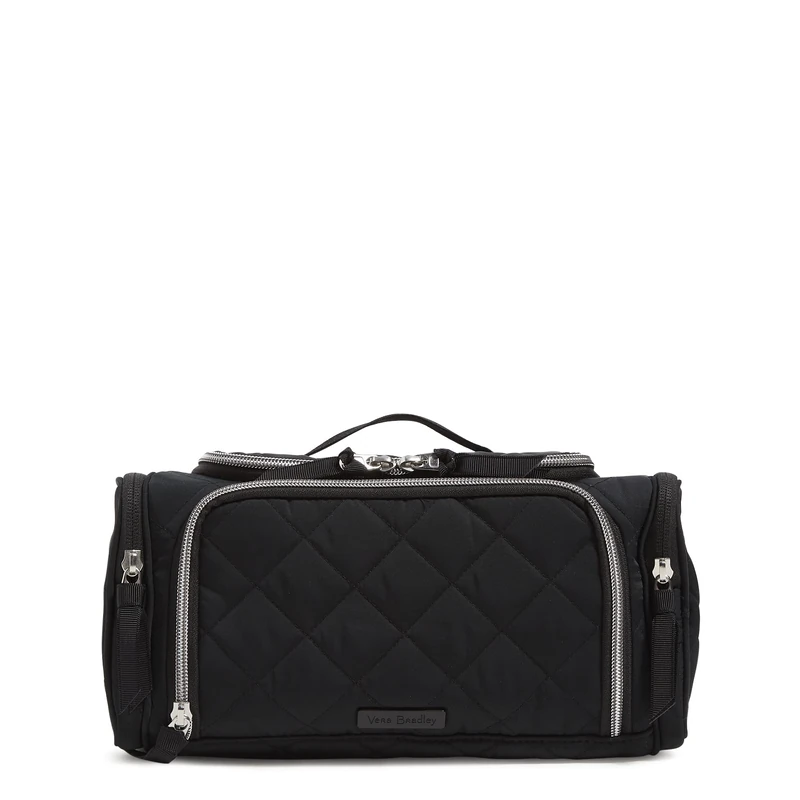 Vera Bradley Performance Twill Large Travel Cosmetic Makeup Organizer Bag, Black, One Size