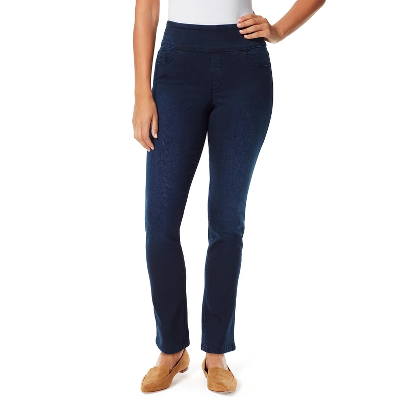 Gloria Vanderbilt Women's Amanda Hr Pull On Jeans, Kansas, 20 UK/Long