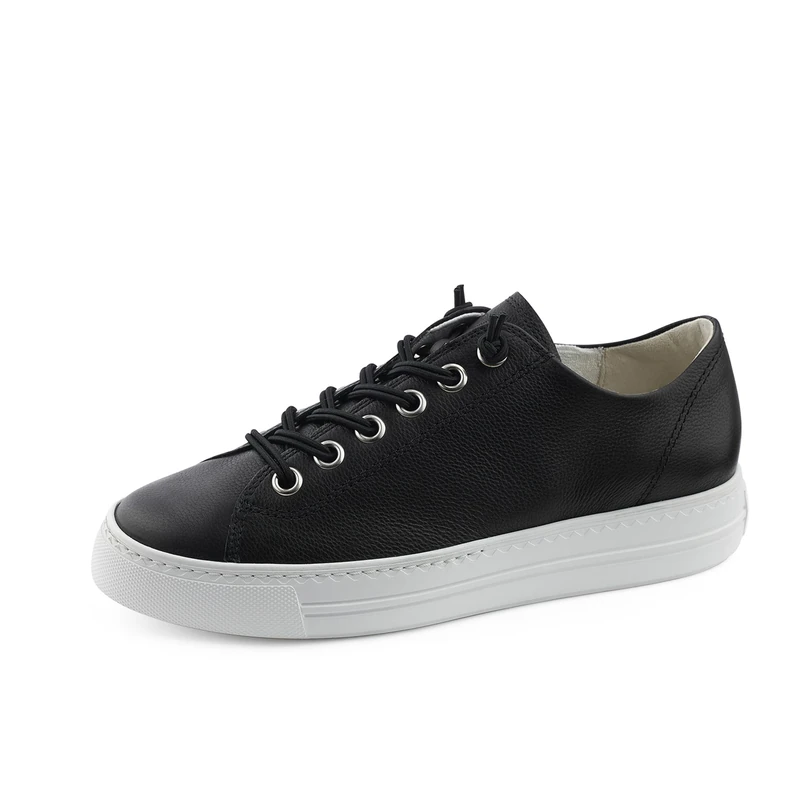 Paul Green Women Lace-Up Shoes, Ladies Comfort Shoes,Removable Insole,Comfort Low Shoe,Laces,Comfortable,Schwarz (Black/White),38 EU / 5 UK