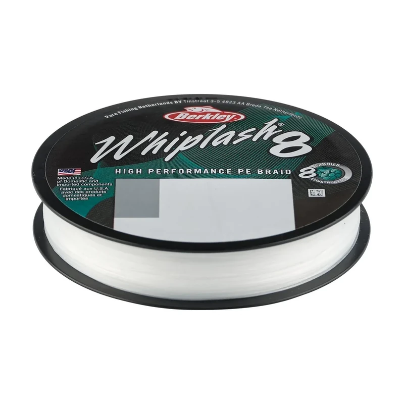 Berkley Whiplash8, Fishing Line, Superline, , Predator Fishing, Pike, Perch, Zander, Trout, Unisex, Crystal, 0.06mm | 10.7kg | 23lb | 330yd