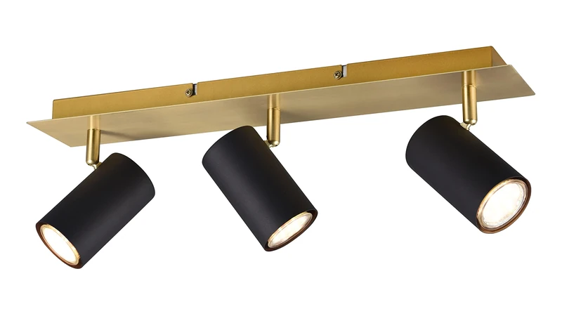 Trio-Leuchten Ceiling Light Black and Gold gu10