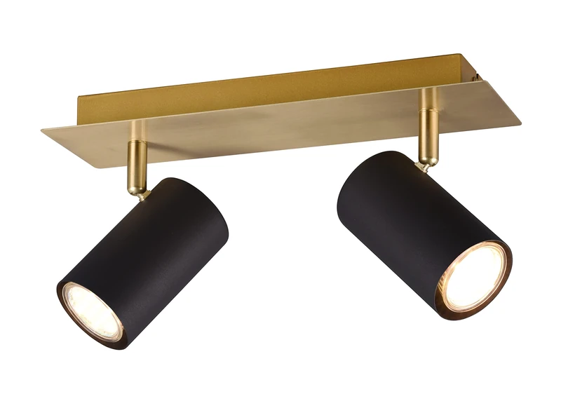 Trio-Leuchten Ceiling Light Black and Gold gu10