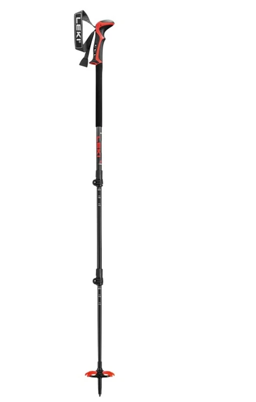 LEKI Haute Route 3 Ski Poles, Dark Anthracite-Dark Red-Black, 110-150 cm