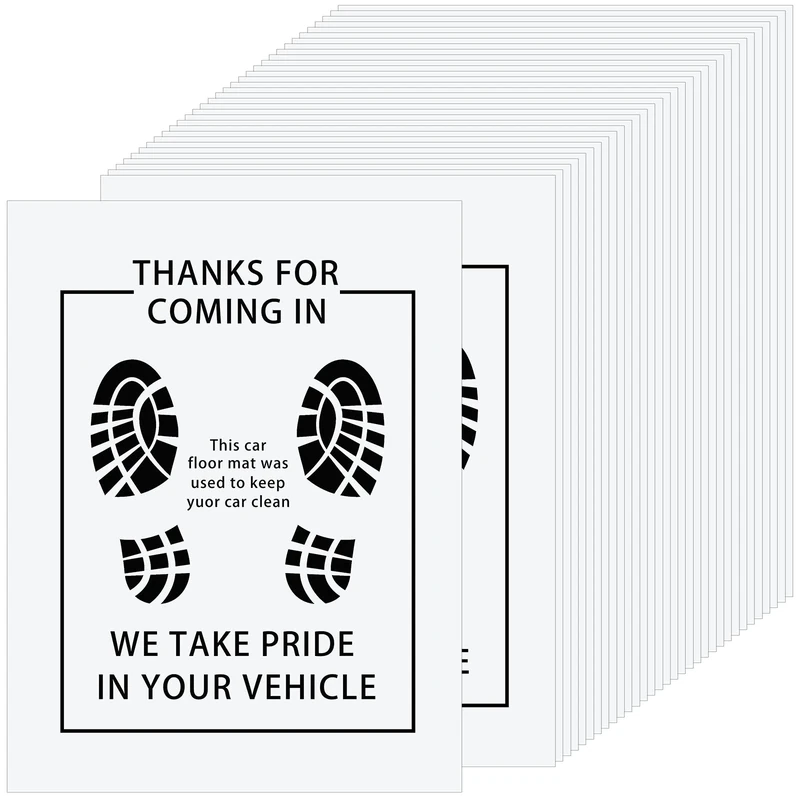 500 Pcs Disposable Car Floor Mat Auto Floor Car Mat Vehicles Motive Mat Cover Protector Car Mats Temporary Floor Mat 16 x 20 Inch (Plastic)