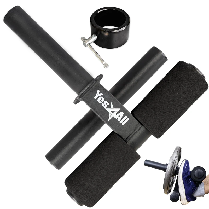 Yes4All Tib Bar - Professional Tibialis Trainer - Get Stronger Calves, Shins And Ankles With Long Bar For More Plates And Ripping Lower Leg Muscles. Fit 2" Weight Plates - All Shoe Sizes For Men/Women - Image 1
