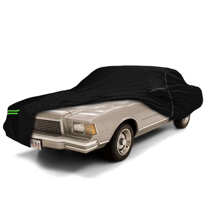 Waterproof Car Cover Compatible with Chevrolet Monte Carlo LS/SS 1978-1988, 210T All Weather Classic Car Covers with Zipper Door & Lock for Snow Rain Protection