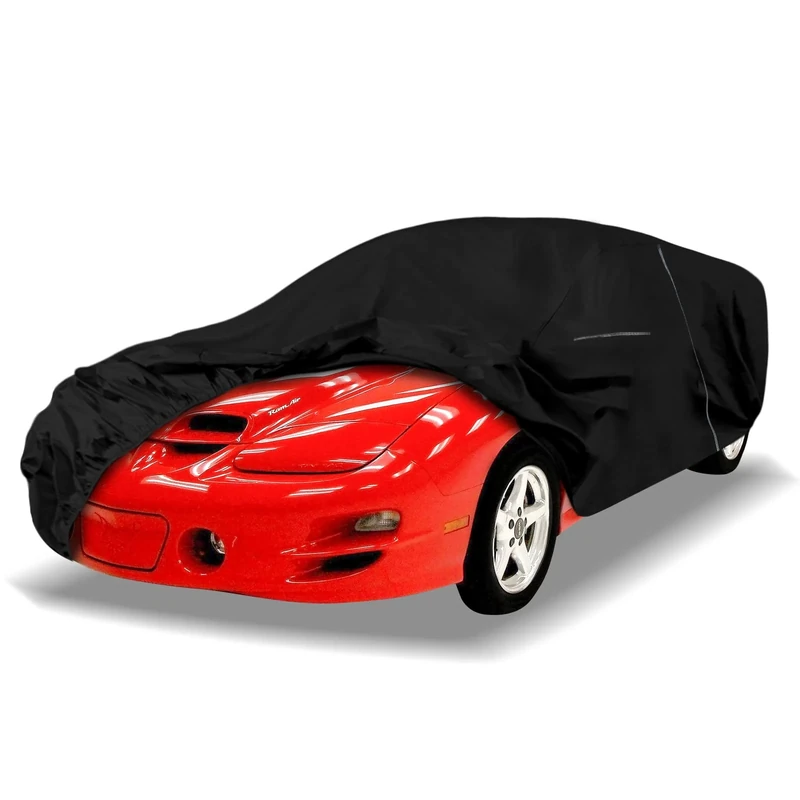 Waterproof Car Cover Replace for Pontiac Firebird/Trans Am Convertible & Coupe 1970-2002, 210T All Weather Classic Car Covers with Zipper Door & Lock for Snow Rain Protection